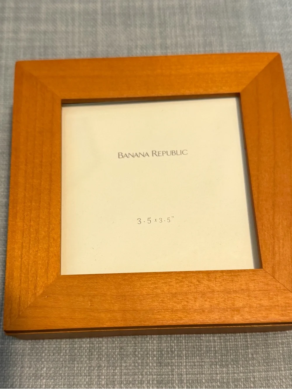 Banana Republic Square Wooden Picture Frame Trinket Box